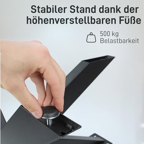 Natural Goods Berlin 1x Tisch-Gestell Spider | Schwerlast Tisch-Beine aus Metall in Schwarz | Einfache Montage | Tisch-Kufen für DIY-Projekte wie Couchtisch & Esstisch | Tisch-Füße 43x58x98cm