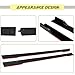 Side Skirts Extensions Compatible with 2018-2024 Toyota Camry SE XSE TRD Style Glossy Black Rear Bumper Side with Red Line Corner Spats Splitters Apron Valance Protector Rocker Panel Lip Splitter