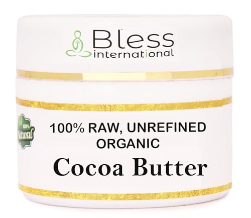 Image of Organic Raw Cocoa Butter 100% Pure,Natural & Unrefined| Skin Moisturizer For Face, Body & Hair| 4 OZ/115 GM Ivory/White Grade A | DIY Creams, Balms, Lotions, Soaps| Softens Dry & Tough Skin