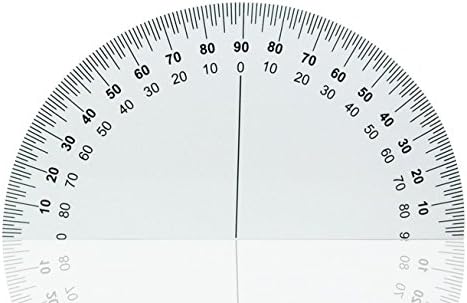 Forensic Zero Edge Trajectory Protractor, 180 Degree : Amazon.co.uk ...