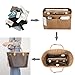 ZTUJO Purse Organizer Insert, Felt Bag Organizer with Metal Zipper, Handbag & Tote Shaper, For Speedy Neverfull Tote, 7 Sizes(Slender Medium, Silky Brown)