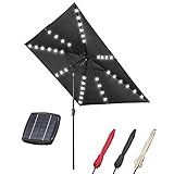 Yescom 10x10 Ft LED Light Patio Umbrella Solar Power 8-Rib Tilt Aluminum for Outdoor Yard Table...