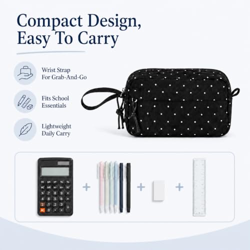 Image of Bluboon Big Capacity Pencil Case Pencil Pouch Pen Case School Supplies Cute Pencil Box Pencil Bag for Teen Girls Boys Women Man