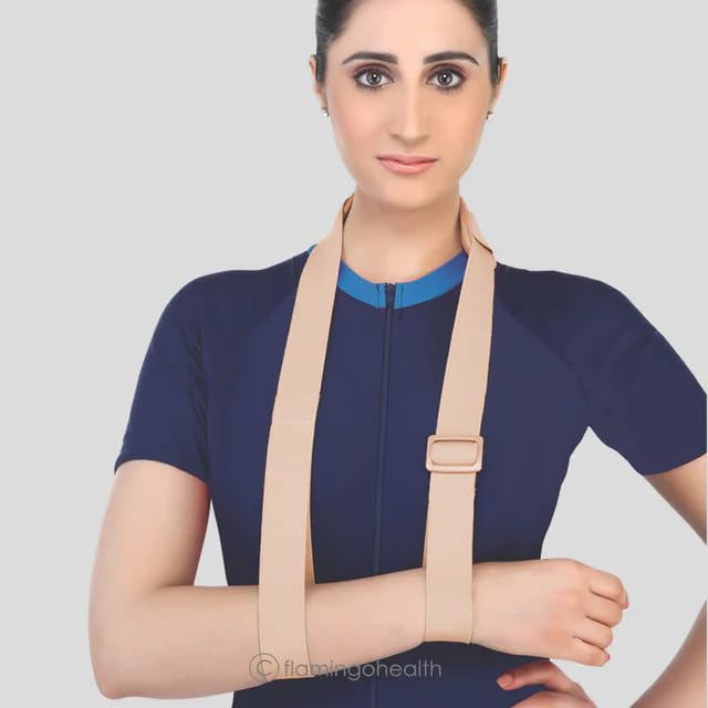 Image of Flamingo Arm Sling Strap | Orthopaedic Arm Brace Immobilizer | Breathable Shoulder Immobilizer Support for Sprain, Strain, and Fracture | SIZE - Universal |