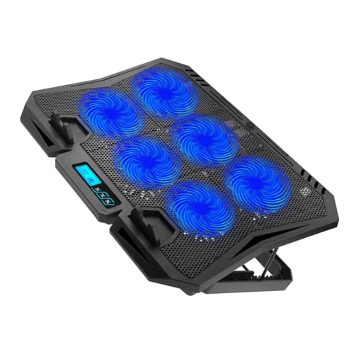 Base de enfriamiento para laptop con ventiladores LED ajustables miniatura 1