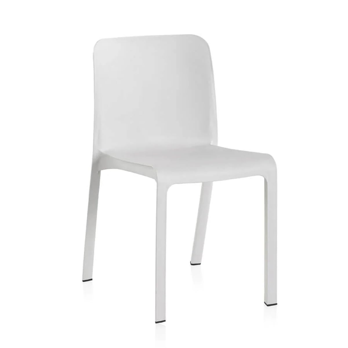 SP Berner - Pack de 6 Sillas Grana - Apilables, Ergonómicas y Resistentes - Uso Interior y Exterior - Fabricadas en España con Plástico Reciclado - Blanco
