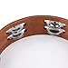 MUKLEI 3 Pack Wooden HandHeld Tambourine Set, 6 Inch 8 Inch 10 Inch Double Row Tambourines for Adults for Party, Dance, Wedding, Brown