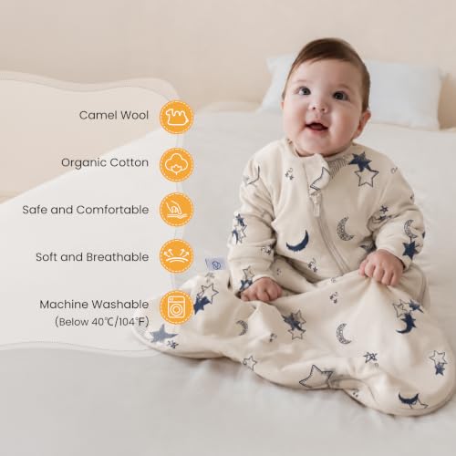 Image of kaiya baby Unisex Sleeping Bag for Babies and Toddlers 2.5 Tog Sleep Sack, Long Sleeve Sleep Sack, Wearable Blanket Baby