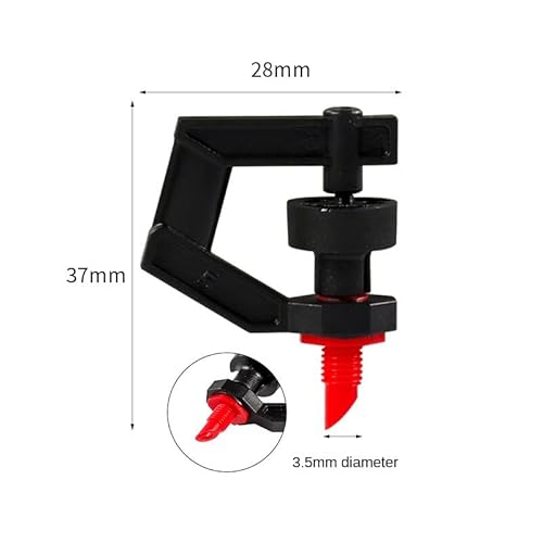 30Pcs-500Pcs G Type 360° Micro Rotary Nozzle Sprinklers Head Rotating Refraction Sprinkler Atomizing Nozzle Lawn Watering Dripper System Garden Sprayer Atomizer (30Pcs) #TOP2