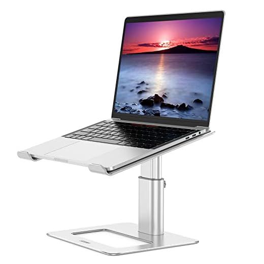 Besign LSX3 Aluminum Laptop Stand, Ergonomic Adjustable Notebook Stand, Riser Holder Computer Stand Compatible with Air, Pro, Dell, HP, Lenovo More 10-15.6" Laptops (Silver)