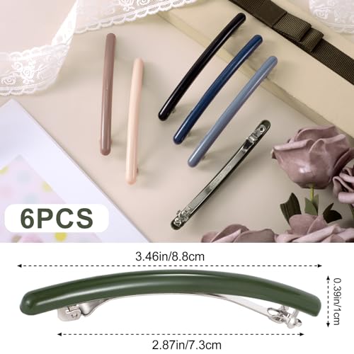 Pinzas para el cabello Joez Wonderful para mujer, clips planos franceses antideslizantes, ganchos para peinar cabello fino - 6 piezas miniatura 2