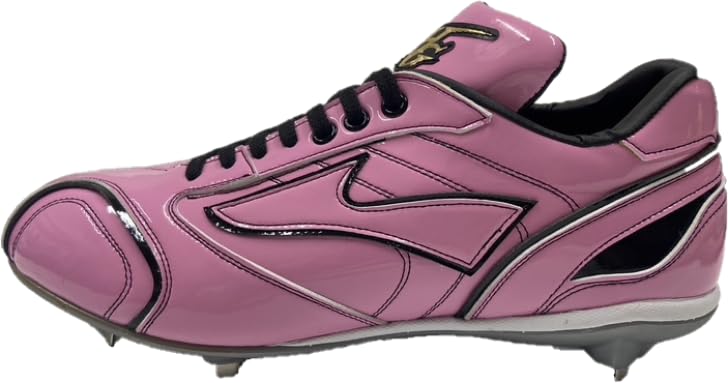 ??????(Hi-GOLD) Men's String Baseball Cleats, Pink/Black, 24.0 cm