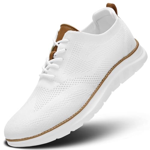 Image of Mens Casual Dress Oxfords Shoes Fashion Mesh Work Business Walking Sneakers Comfortable Lightweight Soft Sole