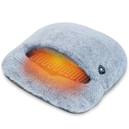 Aceshop Calentador de Pies, Actualizado Calentador de pies Eléctrico Carga USB Incorporada Suave Calienta Pies Electrico con 3 Niveles Temperatura Lavablet Calentador de Pies USB pour Hogar Oficina