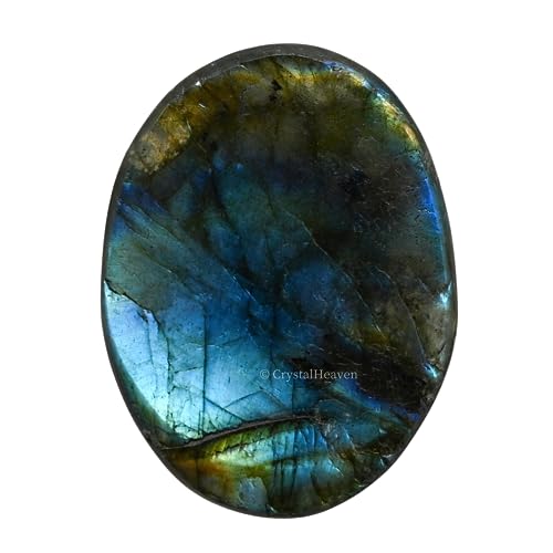 Image of Certified Labradorite Crystal Thumb Worry Pebbles Stones for Stress Relief
