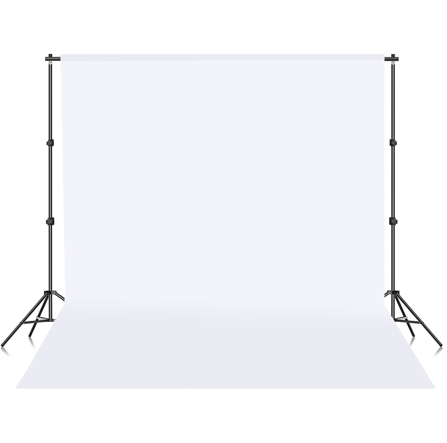 8x20 Ft. White Screen Backdrop Background Curtain Rod Pocket for Photography Photoshoot Product Photography Live Streaming Zoom Meetings VFX Editing YouTube Video FB Short Video Instagram Reels
