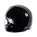 TORC T10524 Retro Fiberglass Full-Face-Helmet-Style Motorcycle Helmet (Gloss Black, Large), 1 Pack
