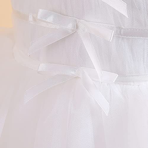 Vestidos de tul para niñas fiesta comunión y dama de honor larga 4