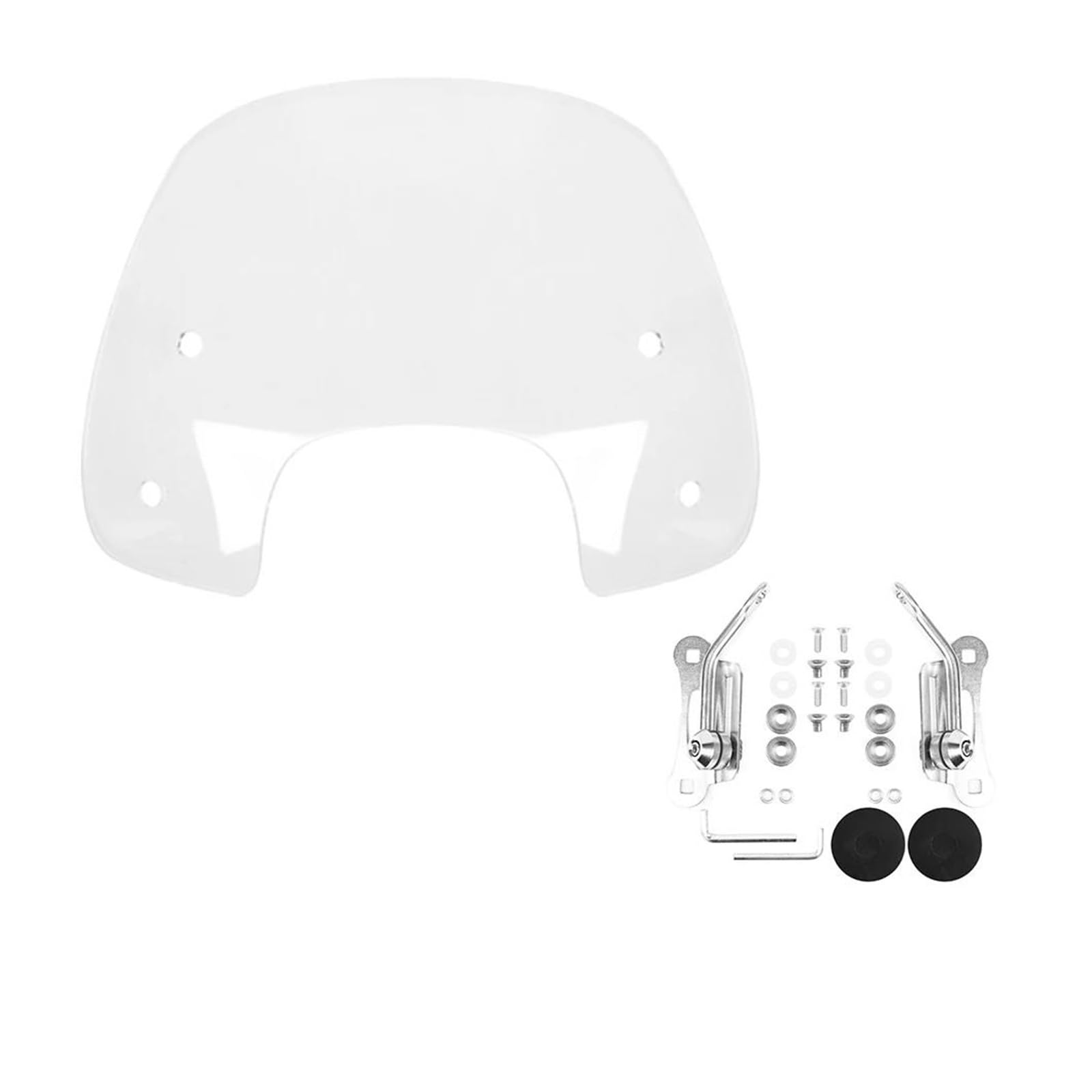 Parabrezza anteriore per moto per SU&ZUKI US125 con staffa, deflettore a doppia bolla, protezione antivento(Smoke 28cm)