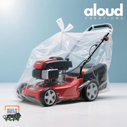 Image of ALOUD CREATIONS 10 Piece Large Clear LDPE Plastic Bag 30 x 50 Inch | Jumbo Thick Transparent Luggage Trolley & Suitcase Covers | Dustproof Storage for Travel, Moving, Mattress, Chair, Art | 60 Micron