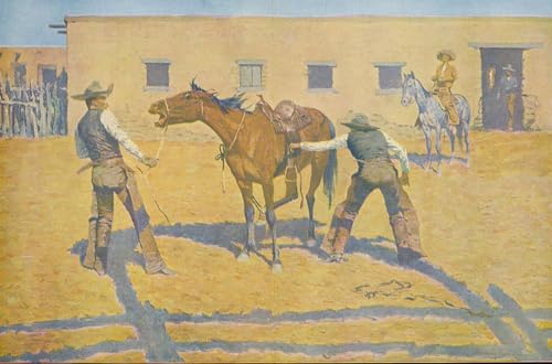 Peintures Sa première leçon Frederic Remington pour habiller un grand mur vide