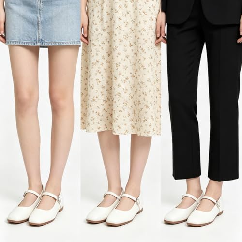 Image of LUXINYU Women's Slip on Flats,Classy Round Toe Solid Classic Mary Jane Ballet Dance Shoes Soft Comfortable PU Flat Shoes
