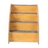Dog Stair Pet Climbing Steps Wooden, Anti Slip, Pet Ladders, Dog Steps for Couch Indoor Sofa High Bed Small Dogs and Cats, 4 Steps