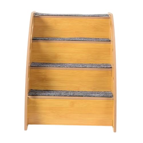 Dog Stair Pet Climbing Steps Wooden, Anti Slip, Pet Ladders, Dog Steps for Couch Indoor Sofa High Bed Small Dogs and Cats, 4 Steps
