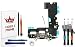 MOBILEPRIME Replacement Charging Charge Port Flex Cable with Certified Pro-Series Repair Tools for iPhone 7 (Black)