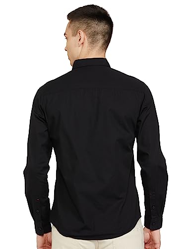 Image of The Indian Garage Co Men Slim Fit Solid Full Sleeves Cutaway Collar Casual Shirt