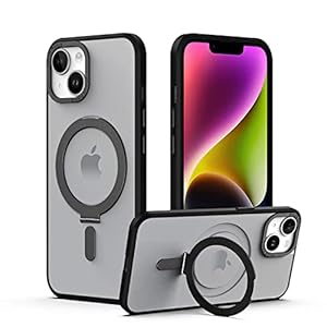 TECHGEAR iPhone 14 Pro Stand Case [Fusion Armour Ring] Premium Hybrid Tough Robuuste Beschermende Magnetische Kickstand Case, Compatibel met MagSafe Case voor iPhone 14 Pro 6,1 inch – Zwart