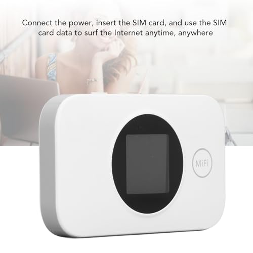 Image of 4G LTE Mobile Hotspot, Pocket Wi Fi Router with Screen Display, Lightweight Portable Mobile Hotspot Supports Up to 10 Devices, for Smartphones Laptops Smart TVs