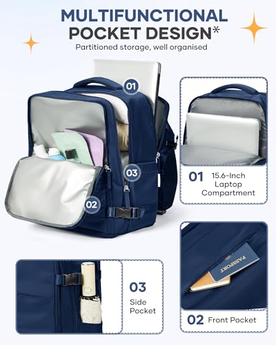Image of coofay Travel Backpack Carry on Flight Approved Carry on Backpack for Airplanes Personal Item Travel Bag 18x14x8 Inches Traveling Backpacks Airback Backpacks for Traveling Mochila de Viaje