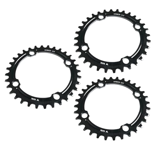 Pédalier de vélo simple 104 mm VTT plateau 104BCD mono 30T 32T 34T