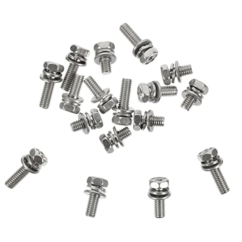 CHILDWEET Stainless Steel Motorcycle Battery Terminal Bolts Easy Install Kit Washers Nut and Bolt Set