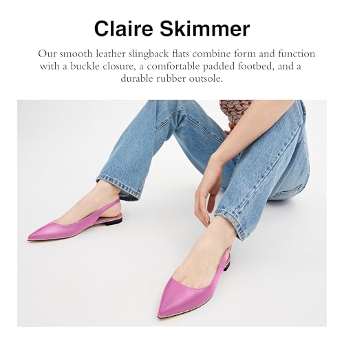 Coach Women's Claire Skimmer Mary Jane Flat, Charcoal/Black, 82