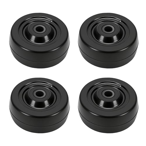 Roulettes en caoutchouc solide 3 pouces avec roulement silencieux anti-vibration x4
