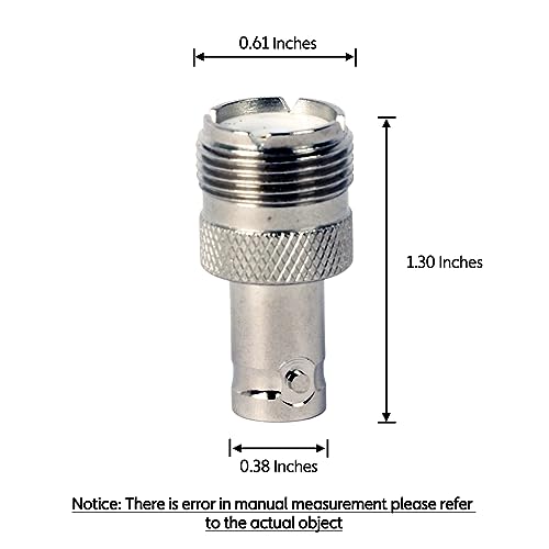 Adaptador Coaxial UHF Hembra a BNC Hembra 2 Piezas miniatura 3