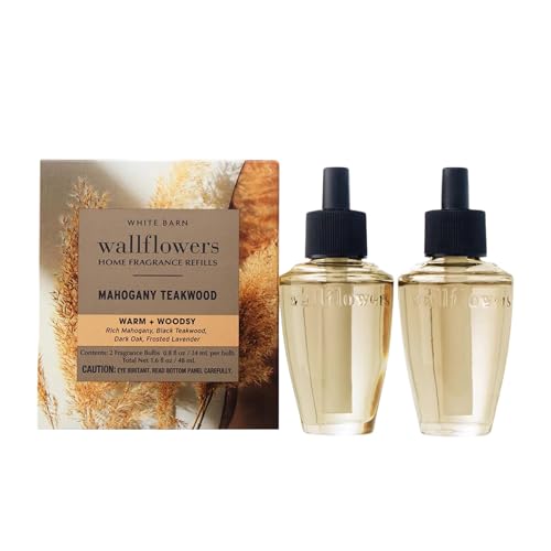Bath & Body Works Wallflowers Refills, Mahogany Teakwood Scent, Plug-In Air Freshener Refills for...