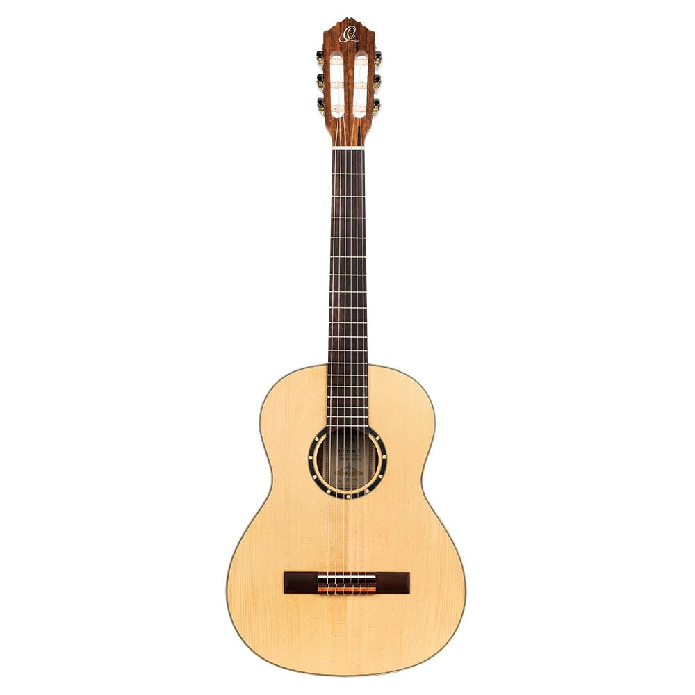 Ortega Guitars 3/4 Konzert Gitarre – Family Series – Inklusive Gig Bag – Fichte, Mahagoni, Natur (R121-3/4)