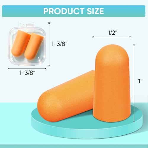 Image of TICONN Foam Ear Plugs, Hunting Earplugs 32dB NRR Noise Reduction Ear Plugs for Sleeping Fishing Passive Hearing Protection Travel Study Concentration (50 Pairs Bulk Pack)