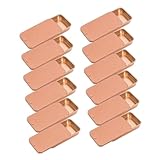 KICHOUSE 12 piezas Cajas Metálicas de Hojalata con Tapa Deslizante Resistentes y Compactas para Almacenamiento de Dulces Joyas y Suministros Artísticos Contenedores Prácticos Color Rosa