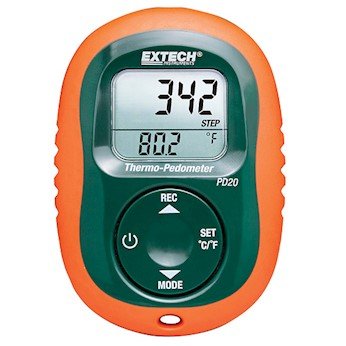 Extech PD20 Pedometer with Temperature Measurements