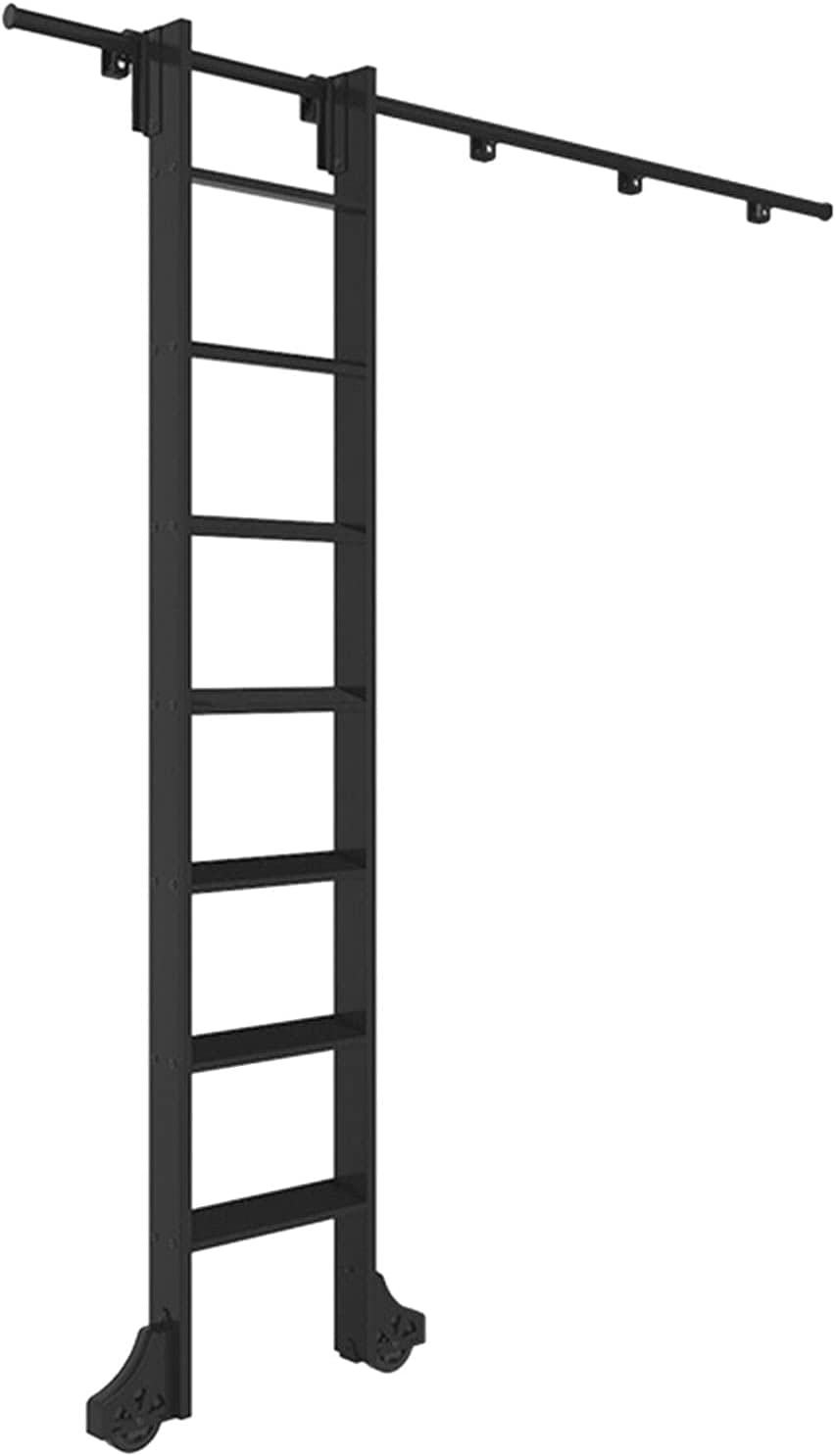 Kit complet rails bibliothèque coulissante tube rond ensemble 600 cm