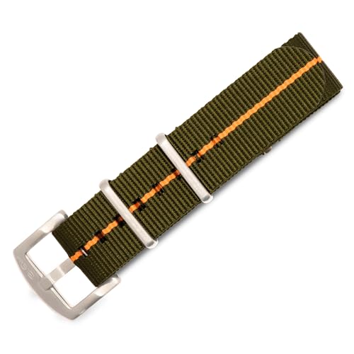 Image of BluShark - Original Collection Military-Style Waterproof Watch Strap, Fits All Timepiece Brands, Durable Nylon Wristwatch Accessories with Stainless Steel Buckle - 18mm, 20mm, 22mm & 24mm Watch Bands