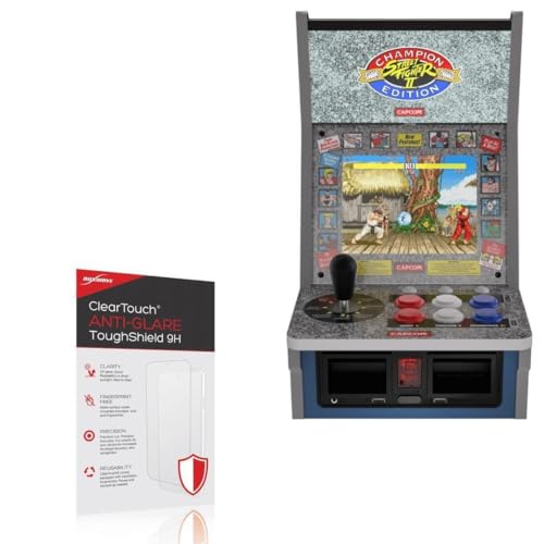 BoxWave Screen Protector Compatible With Evercade Alpha - ClearTouch Anti-Glare ToughShield 9H (2-Pack), Anti-Glare 9H Tough Flexible Film Screen Protector