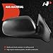 A-Premium Passenger Side Power Door Mirror - Compatible with Subaru Legacy 1995 1996 1997 1998 1999 - Non-Heated Manual Folding Paintable Black Outside Rear View Mirror