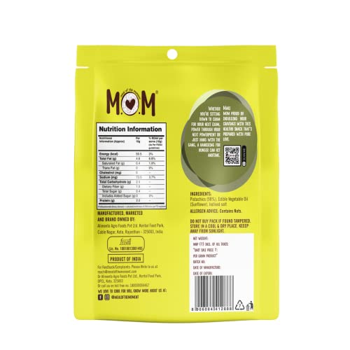 Image of MOM - Meal of the Moment, Roasted & Salted Pistachio Combo Dispenser, 10 Pouches each of 10g - Rich source of fiber | High in Protein | Smart Snack | Dry Fruit (Pack of 3)