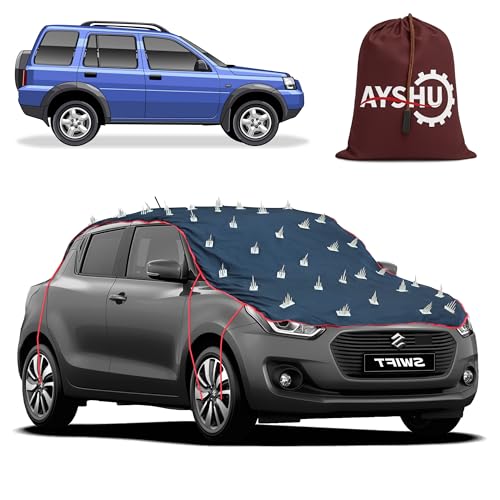 Image of AYSHU Water-Resistant Spike Car Cover for Land Rover Freelander - Protects from Dogs, Monkeys, Dust, Sunlight & UV - Full Roof Universal Fit