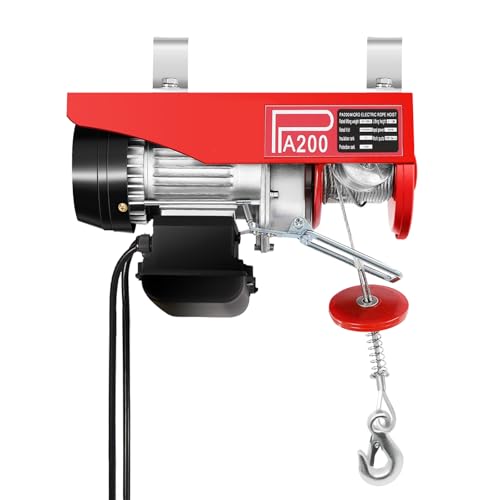 NAIXING Electric Hoist 110 Volt, 480W Electric Winch 110V with Locking Hook Anti-Surge top Limiter, 110V Winch Used for All Kinds of Lifting Equipments, Such as Wall Posts, Cranes and so on.